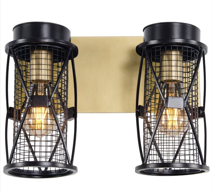 Varaluz Harlequin 612640 Bath Vanity Light 14 in. wide - Warm Bronze/Gold