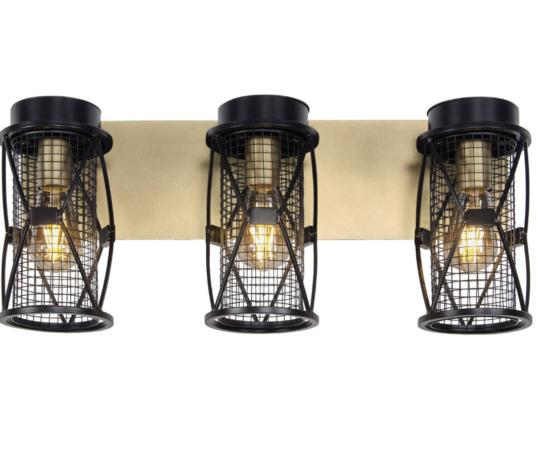 Varaluz Harlequin 612650 Bath Vanity Light 23 in. wide - Warm Bronze/Gold