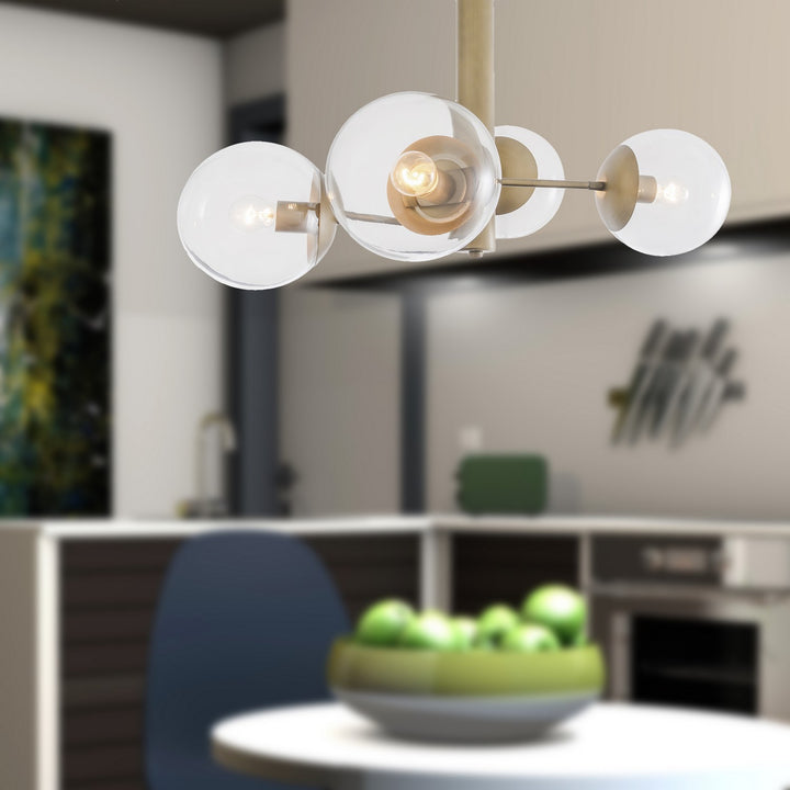 Varaluz Mid-Century 612700 Chandelier Light - Antique Brass