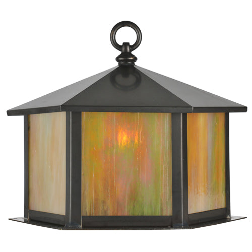 Meyda Tiffany Lighting 117203 Gazebo One Light Post Mount Outdoor Bronze / Dark