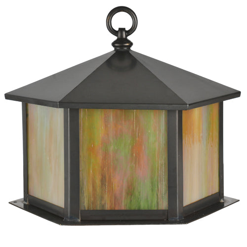 Meyda Tiffany Lighting 117203 Gazebo One Light Post Mount Outdoor Bronze / Dark
