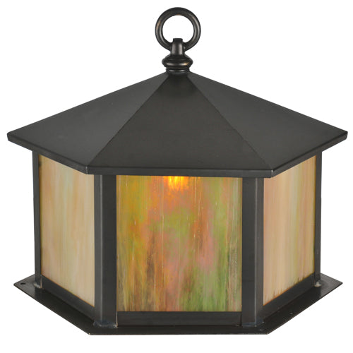 Meyda Tiffany Lighting 117203 Gazebo One Light Post Mount Outdoor Bronze / Dark