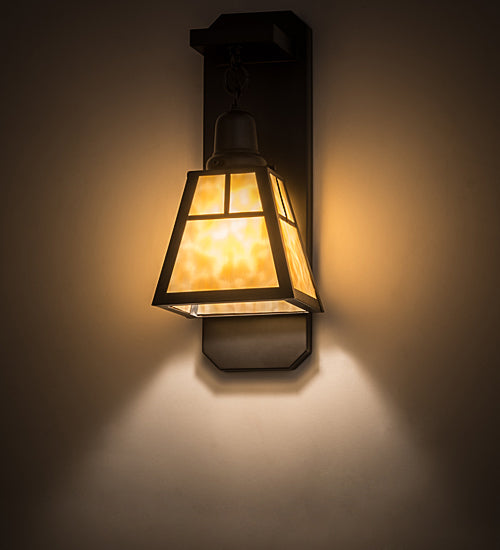 Meyda Tiffany Lighting 117287 T" Mission" One Light Wall Sconce Outdoor Bronze / Dark