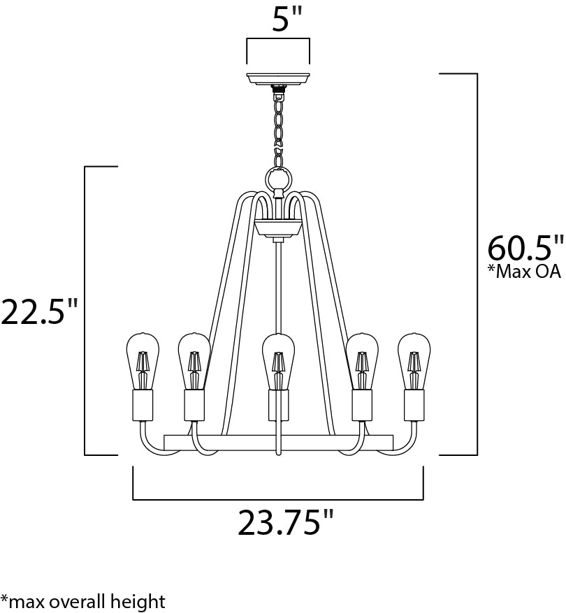Maxim Haven 11735OIAB Pendant Light - Oil Rubbed Bronze / Antique Brass