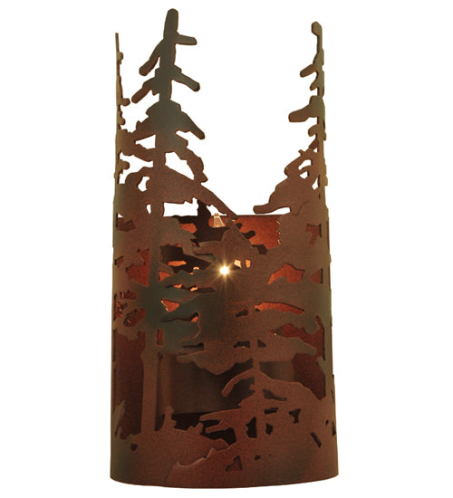 Meyda Tiffany Tall Pines 117371 Wall Light - Red Rust,Wrought Iron