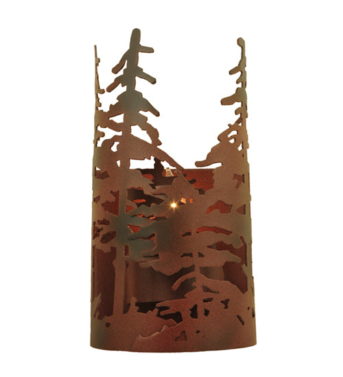 Meyda Tiffany Tall Pines 117371 Wall Light - Red Rust,Wrought Iron