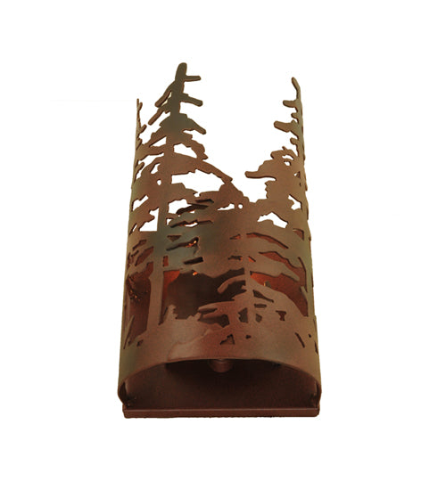 Meyda Tiffany Tall Pines 117371 Wall Light - Red Rust,Wrought Iron