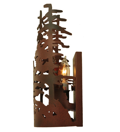 Meyda Tiffany Tall Pines 117371 Wall Light - Red Rust,Wrought Iron