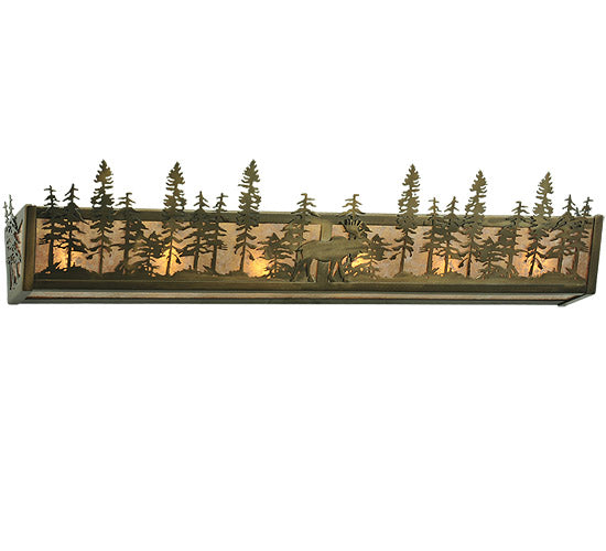 Meyda Tiffany Moose At Dusk 117682 Bath Vanity Light 7 in. wide - Antique Copper