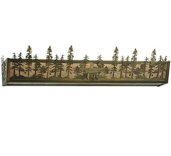 Meyda Tiffany Moose At Dusk 117682 Bath Vanity Light 7 in. wide - Antique Copper