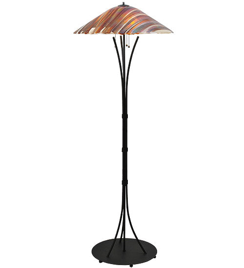 Meyda Tiffany Lighting 117751 Marina Three Light Floor Lamp Lamp Bronze / Dark