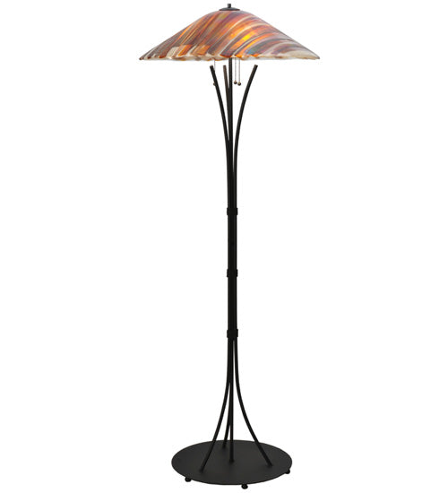 Meyda Tiffany Lighting 117751 Marina Three Light Floor Lamp Lamp Bronze / Dark