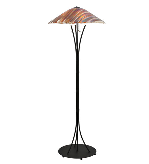 Meyda Tiffany Lighting 117751 Marina Three Light Floor Lamp Lamp Bronze / Dark