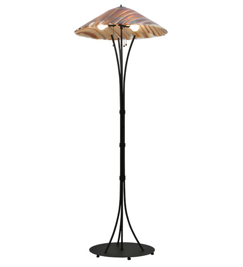 Meyda Tiffany Lighting 117751 Marina Three Light Floor Lamp Lamp Bronze / Dark