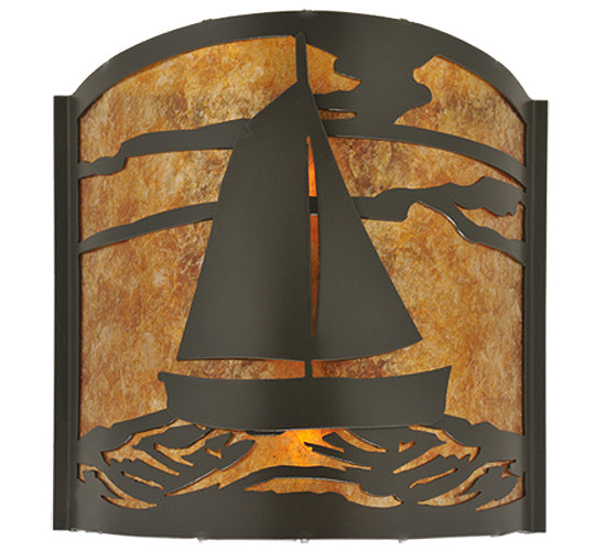 Meyda Tiffany Sailboat 117834 Wall Light - Timeless Bronze