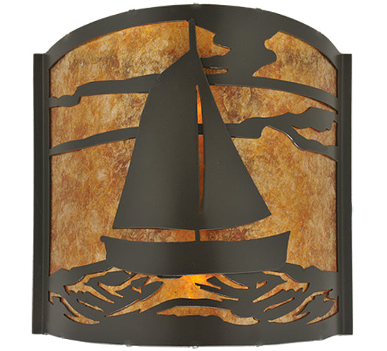 Meyda Tiffany Sailboat 117834 Wall Light - Timeless Bronze