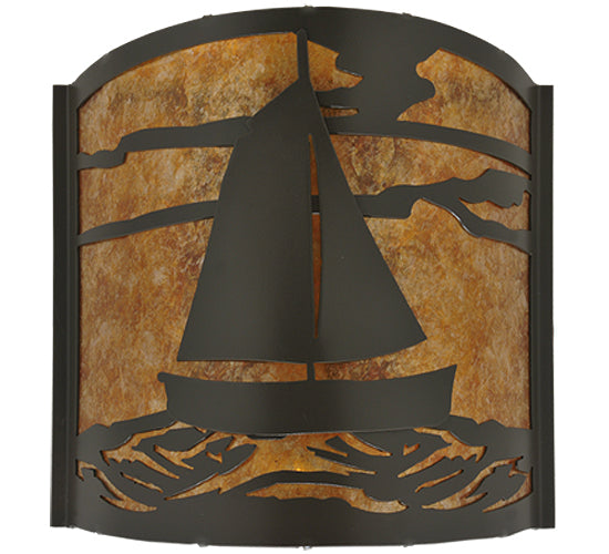 Meyda Tiffany Sailboat 117834 Wall Light - Timeless Bronze