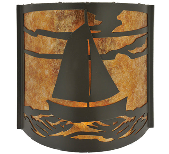 Meyda Tiffany Sailboat 117834 Wall Light - Timeless Bronze