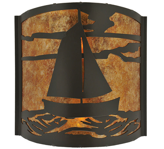 Meyda Tiffany Sailboat 117834 Wall Light - Timeless Bronze