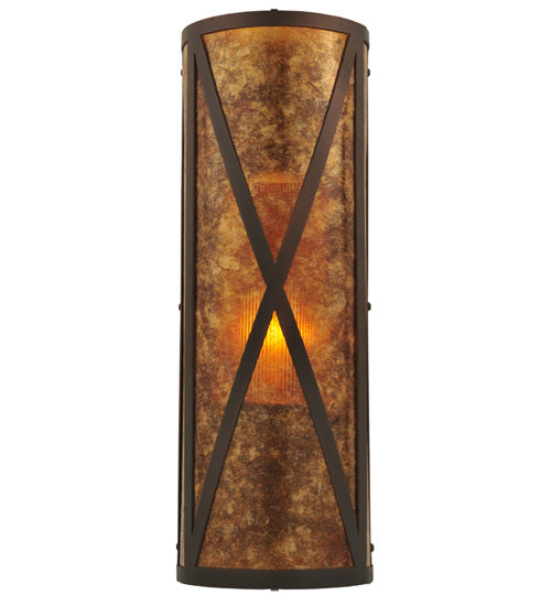 Meyda Tiffany Saltire Craftsman 117850 Wall Light - Mahogany Bronze