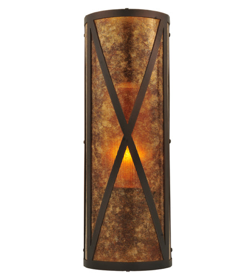 Meyda Tiffany Saltire Craftsman 117850 Wall Light - Mahogany Bronze