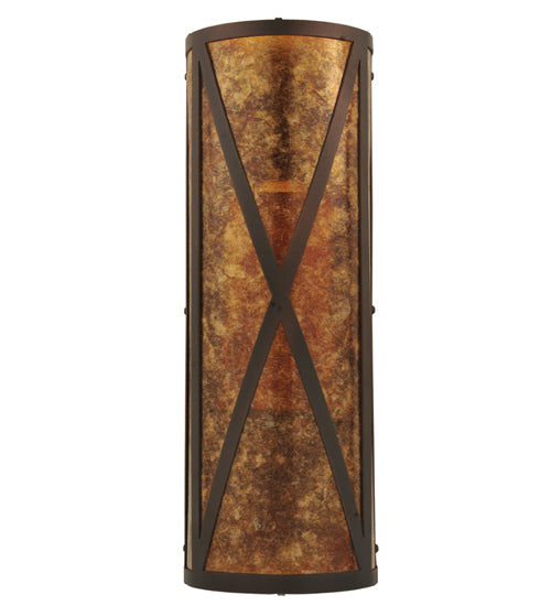 Meyda Tiffany Saltire Craftsman 117850 Wall Light - Mahogany Bronze