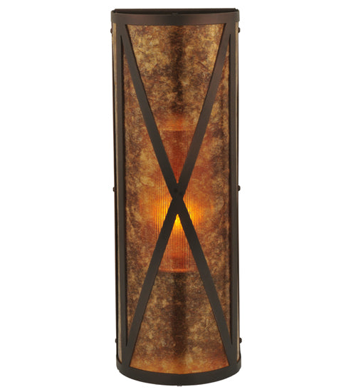 Meyda Tiffany Saltire Craftsman 117850 Wall Light - Mahogany Bronze