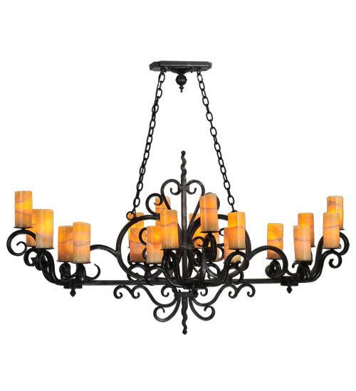 Meyda Tiffany Kean 118203 Chandelier Light - Blackwash /Some Antique Iron