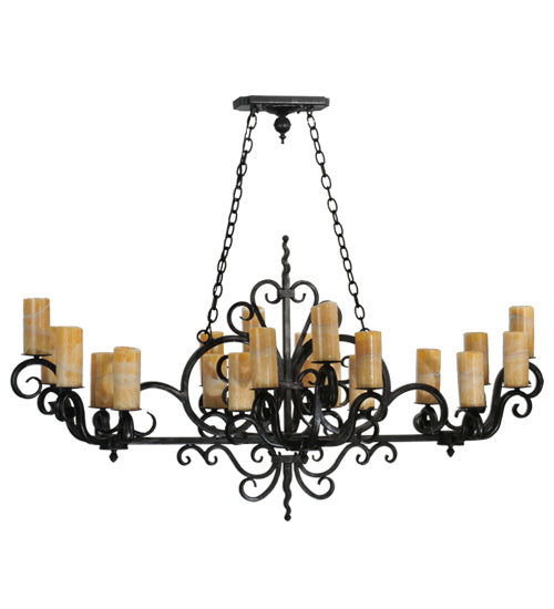 Meyda Tiffany Kean 118203 Chandelier Light - Blackwash /Some Antique Iron