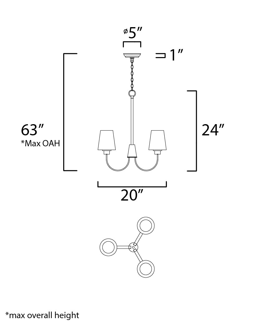 Maxim Shelter 11823SWBK Chandelier Light - Black