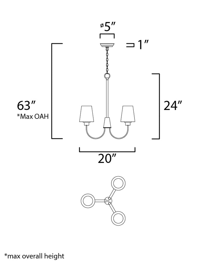 Maxim Shelter 11823SWBK Chandelier Light - Black