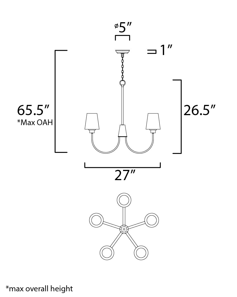 Maxim Shelter 11825SWSN Chandelier Light - Satin Nickel