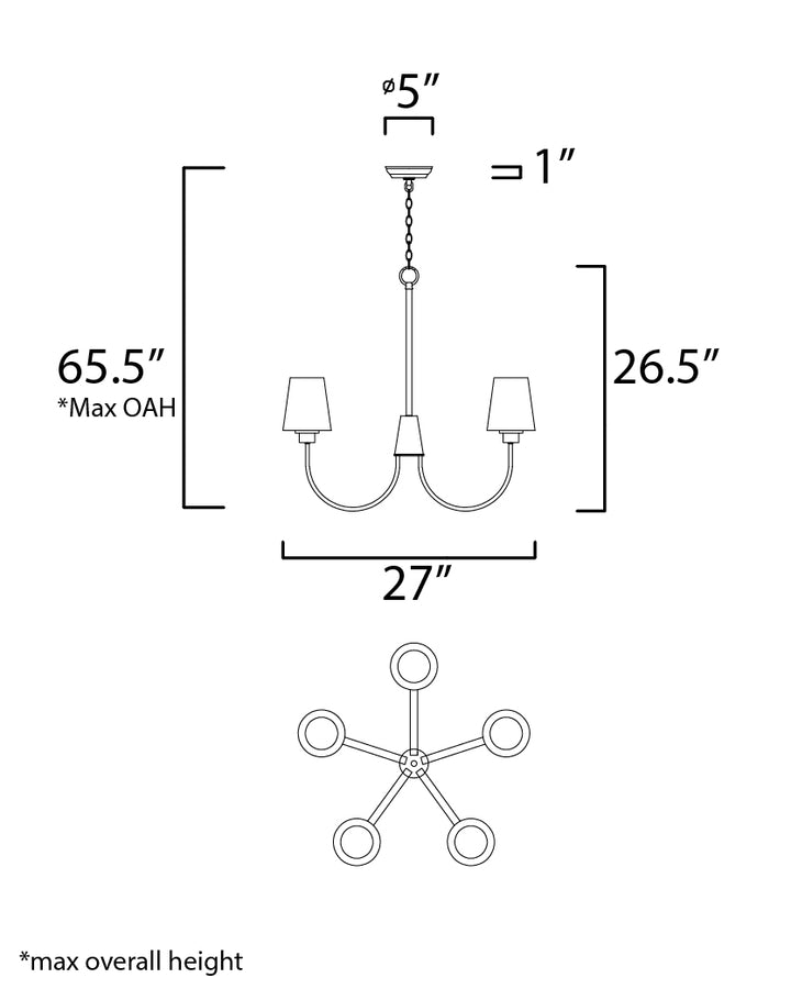 Maxim Shelter 11825SWSN Chandelier Light - Satin Nickel