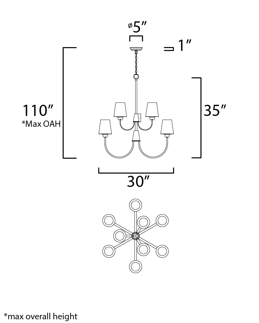 Maxim Shelter 11826SWBK Chandelier Light - Black