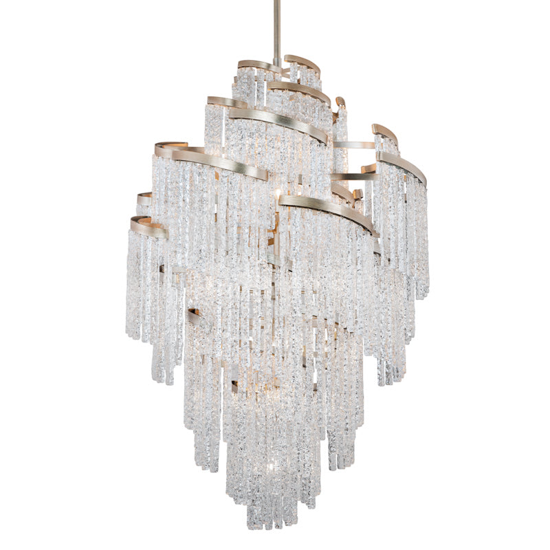 Corbett Mont Blanc 243-725 Chandelier Light - Modern Silver Leaf