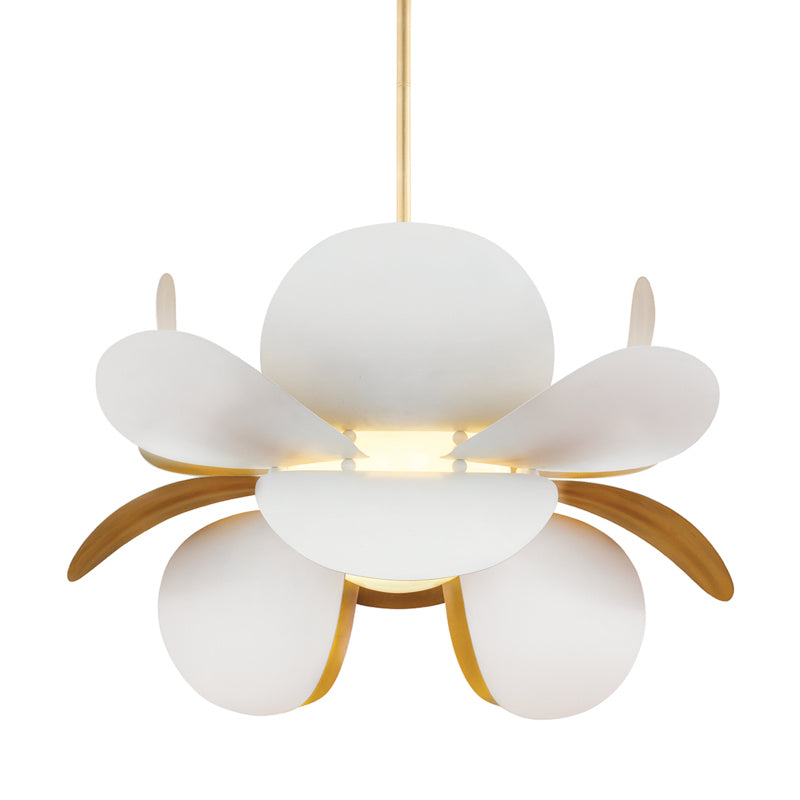 Corbett Ginger 314-71 Pendant Light - Gold Leaf/White