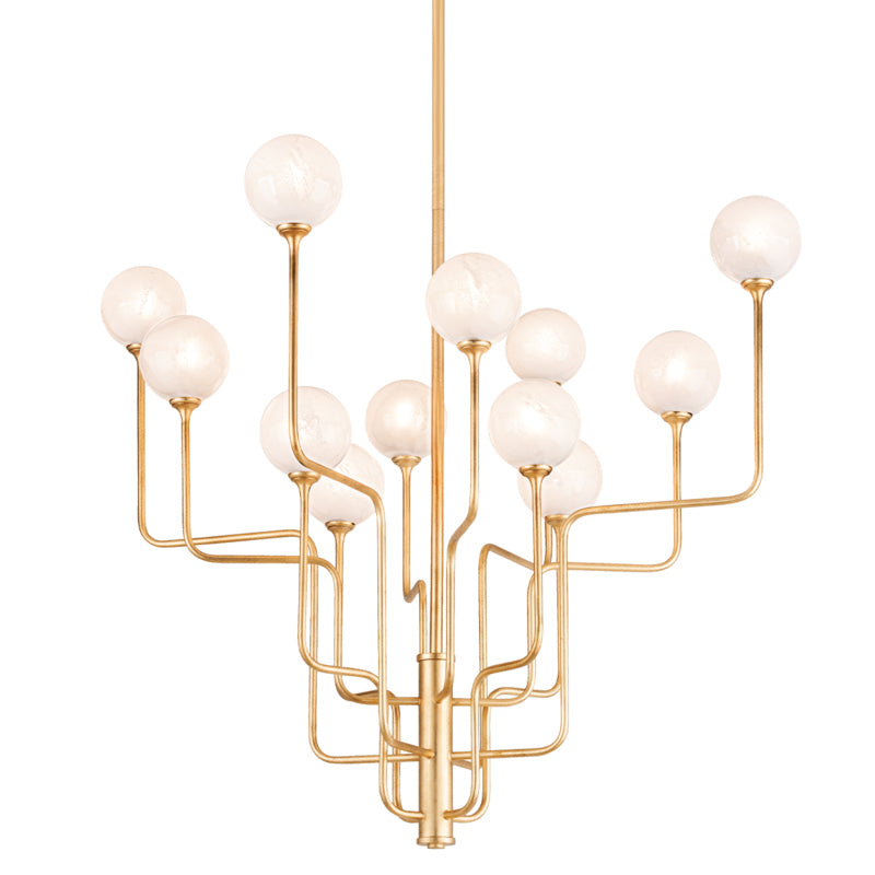 Corbett Onyx 332-45-VGL Chandelier Light - Vintage Gold Leaf