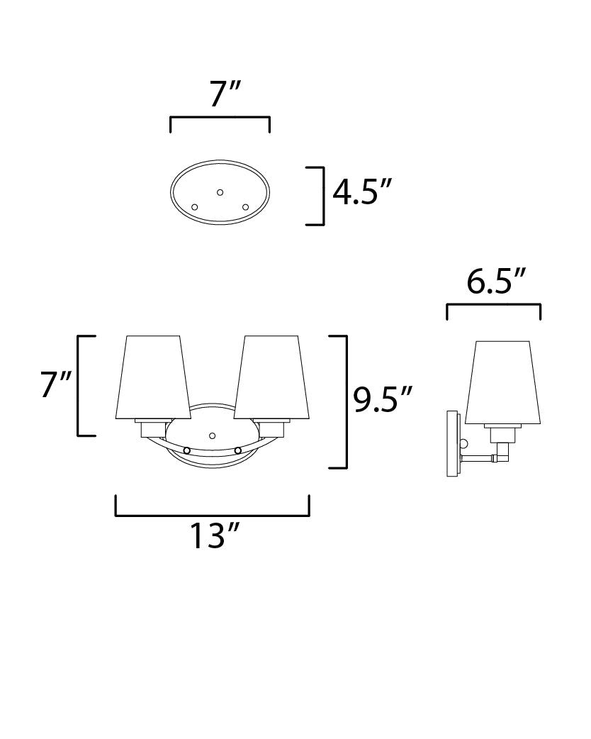 Maxim Shelter 11832SWBK Bath Vanity Light 13 in. wide - Black