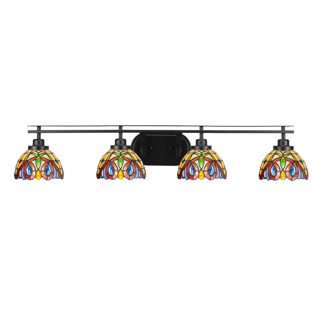 Toltec Odyssey 2614-mb-9445 Bath Vanity Light 41 in. wide - Matte Black