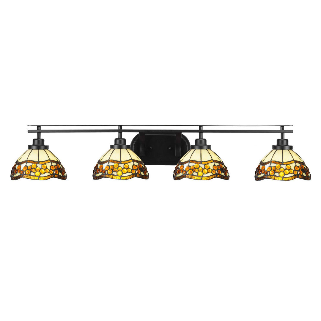 Toltec Odyssey 2614-mb-9975 Bath Vanity Light 41 in. wide - Matte Black