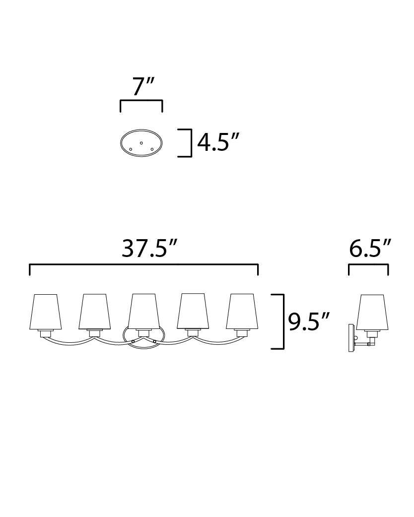 Maxim Shelter 11835SWSN Bath Vanity Light 38 in. wide - Satin Nickel