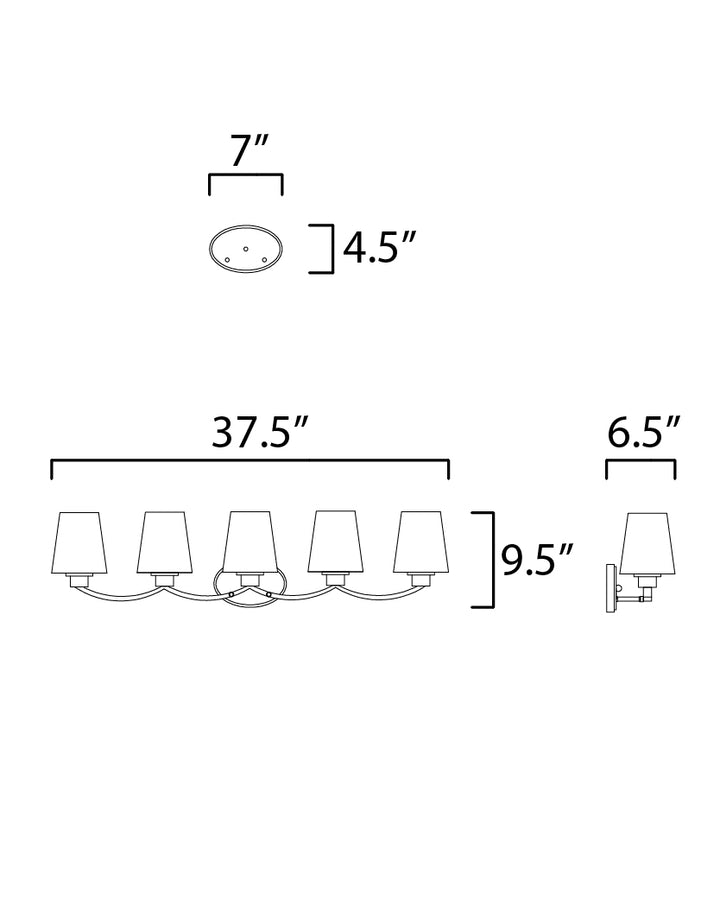 Maxim Shelter 11835SWSN Bath Vanity Light 38 in. wide - Satin Nickel