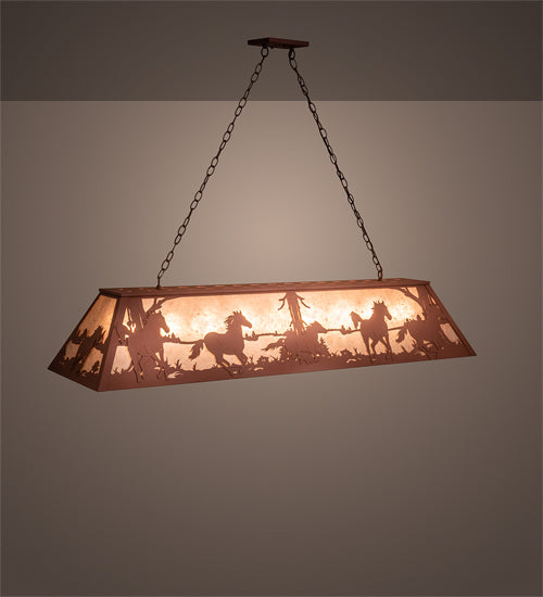 Meyda Tiffany Running Horses 118368 Pendant Light - Rust