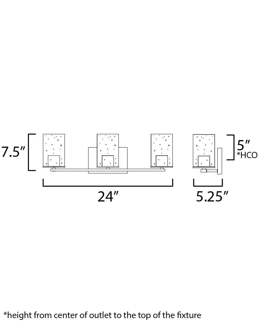 Maxim Sleek 11843CDSN Bath Vanity Light 24 in. wide - Satin Nickel