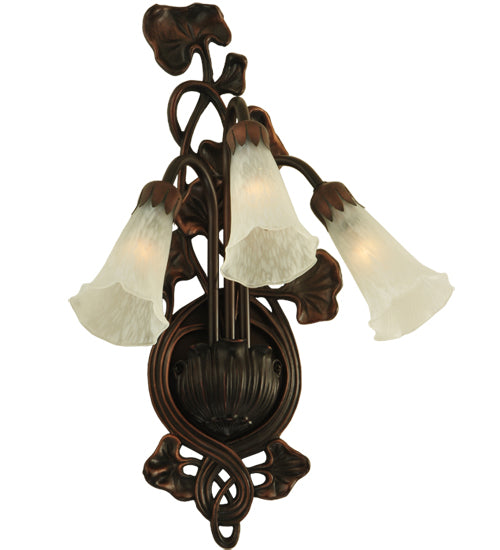 Meyda Tiffany White Pond Lily 11846 Wall Light - Mahogany Bronze