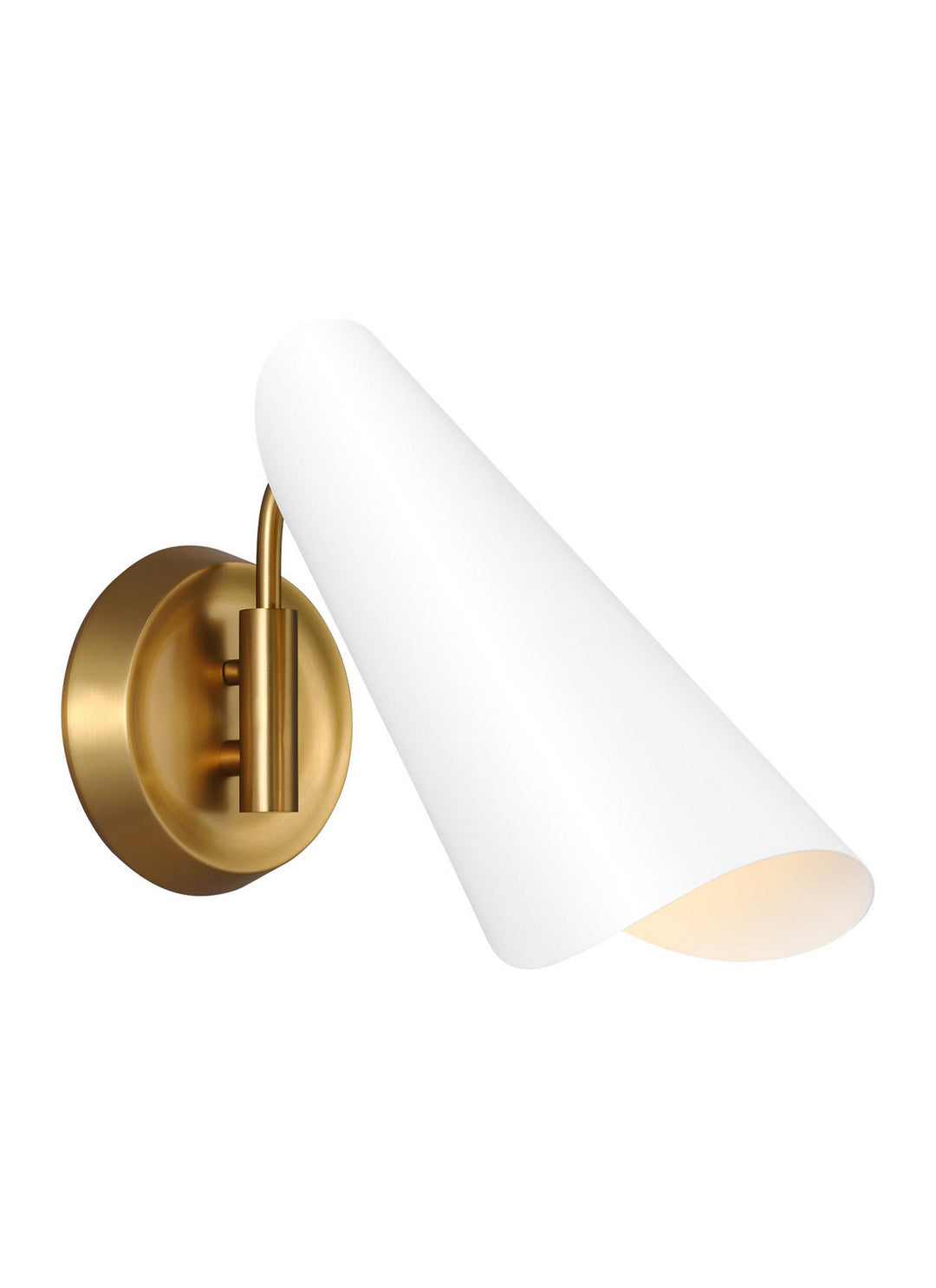 Visual Comfort Studio Tresa AEW1001BBSMWT Wall Light - Matte White and Burnished Brass