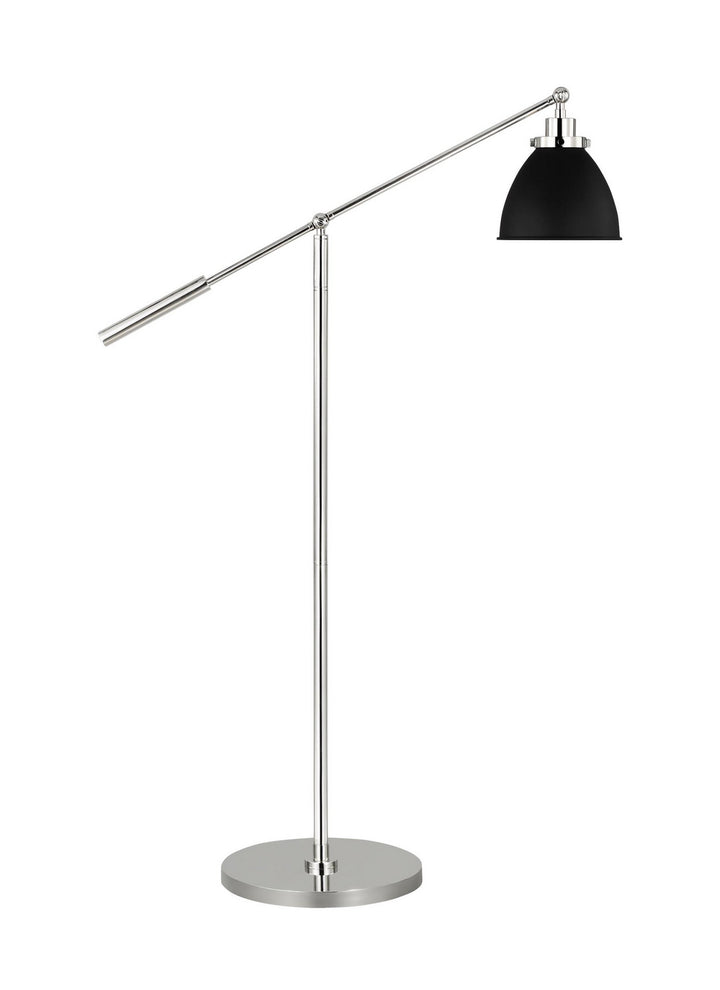 Visual Comfort Studio CT1131MBKPN1 Wellfleet One Light Floor Lamp Lamp Polished Nickel