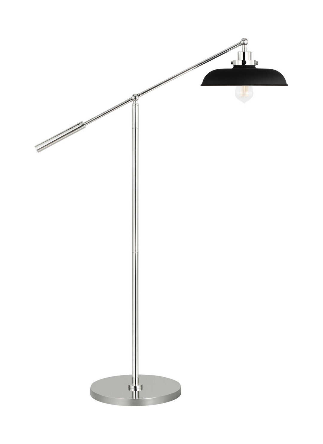 Visual Comfort Studio CT1141MBKPN1 Wellfleet One Light Floor Lamp Lamp Polished Nickel