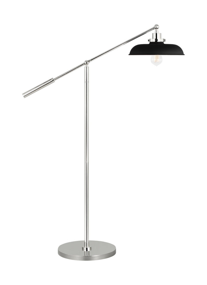 Visual Comfort Studio CT1141MBKPN1 Wellfleet One Light Floor Lamp Lamp Polished Nickel