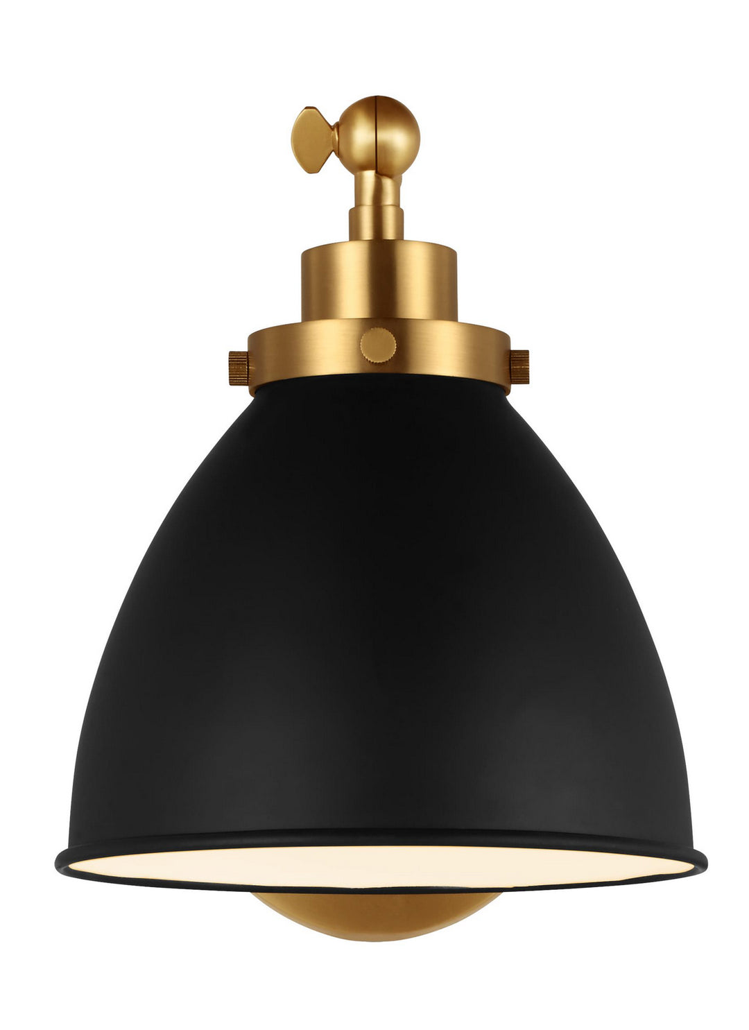 Visual Comfort Studio Wellfleet CW1131MBKBBS Wall Light - Midnight Black and Burnished Brass